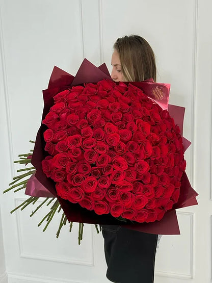 101 Premium Red Roses Bouquet